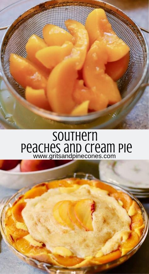 Pie Recipes Dessert, Peaches And Cream Pie, Best Pie Recipes, Dessert Summer, Pie Pie, Cream Pies, Peach Desserts, Peach Cake, My Favorite Recipes