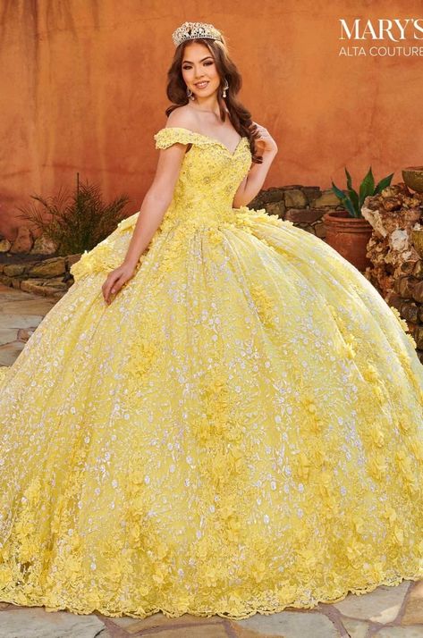 Long Off Shoulder Dress, Mexican Quinceanera Dresses, Mary's Bridal, Debutante Ball, Big Dresses, Pretty Quinceanera Dresses, 2022 Style, Cascading Ruffles, Quinceanera Dress