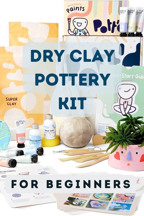 Clay Pottery Kit For Beginners At Home Pottery, Home Pottery, Air Drying Clay, Pottery Kit, Box Craft, Creative Craft, Dry Clay, Clay Pottery, Air Dry Clay