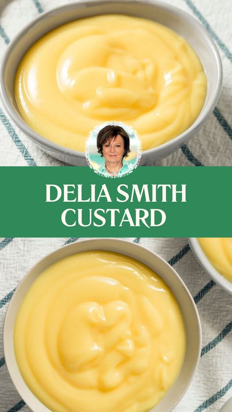 Delia Smith Custard British Custard Recipe, Amish Custard, Egg Custard Recipes, Apple Dessert Recipes Easy, Egg Yolk Recipes, Delia Smith, Custard Recipe, Homemade Custard, Custard Cream