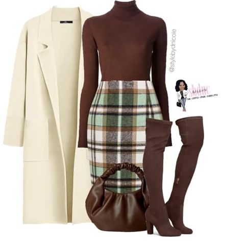 The Style by D. Ni&apos;Cole™ Way's Amazon Page Women Brown Outfit, Amazon Influencer Outfits 2024 Fall, Out Of Town Outfit Ideas Black Women, All Brown Outfit Black Women, Casual Winter Work Outfits For Women, Amazon Influencer Outfits, Town Outfits, Amazon Influencer, Modesty Outfits