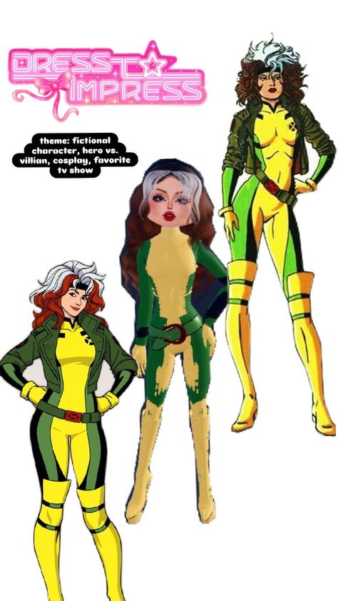 dress to impress dti xmen 97 rogue marvel anime Character Cosplay, Favorite Tv Shows, Dress To Impress, Tv Shows, Tv, Fictional Characters