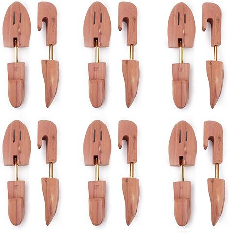 Kilocircle Men's Adjustable Red Cedar Wood Shoe Tree Single Tube 6 Packs, Small(Fits Shoe Sizes 7-8.5) : Amazon.ca: Clothing, Shoes & Accessories Boot Tree, Red Cedar Wood, Sell Shoes, Wood Shoe, Natural Fragrance Oil, Shoe Boot, Wood Shoes, Shoe Brushes, Cedar Trees