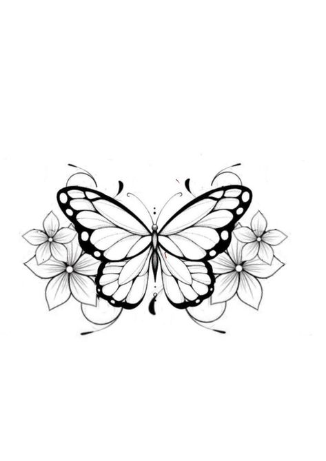 Butterfly Tattoo Stencil Design, Butterfly Tattoo Outline, Butterfly Drawing Outline, Butterfly Mandala Tattoo, Tattoo Stencil Designs, Simple Butterfly Tattoo, Butterfly Tattoo Stencil, Butterfly Hand Tattoo, Black Skull Tattoo