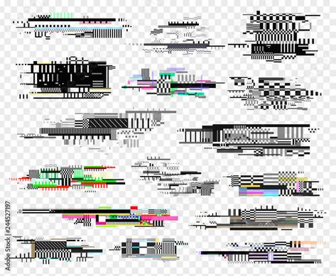 Stock Image: Glitch elements realistic style design, screen error Tv Glitch, Error Screen, Cool Poster Designs, 3d Geometric Shapes, Glitch Art, Retro Futuristic, Abstract Images, Drawing Reference Poses, Free Vector Art