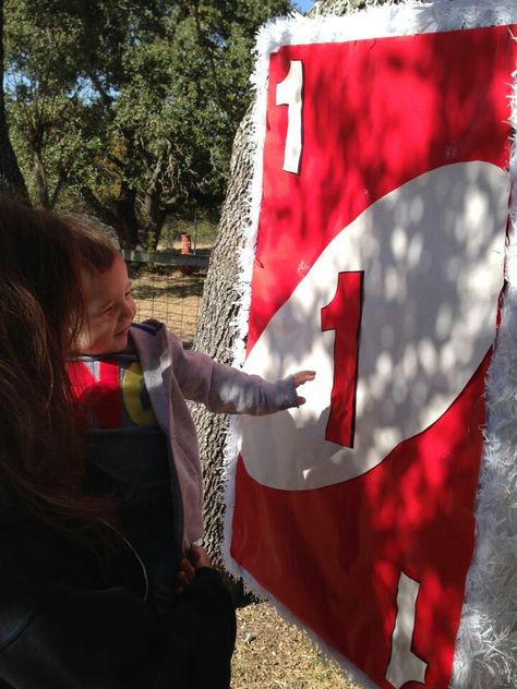 UNO party theme homemade UNO card piñata. Giant Uno Cards Diy, Giant Uno Cards, Uno Party, Uno Birthday, Uno Card, Game Night Parties, Uno Cards, Parade Float, Birthday Idea