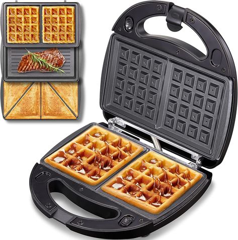 Yabano Sandwiches Toaster 3 in 1 Toastie Makers Waffle Maker Machine & Panini Maker Grill with Detachable Non-Stick Plates, LED Indicator Lights, Cool Touch Handle, Dishwasher Safe, 800W : Amazon.co.uk: Home & Kitchen Weight Watchers Waffle Recipe, Quesadilla Maker, Panini Maker, Grill Machine, Pressed Sandwich, Breakfast Sandwich Maker, Bread Toaster, Panini Press, Sandwich Toaster