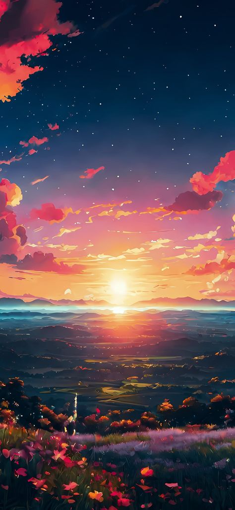 High Resolution Wallpaper, Doflamingo Wallpaper, Sunrise Wallpaper, Sky Anime, Dreamy Artwork, World Wallpaper, View Wallpaper, Sunset Background, Anime Backgrounds Wallpapers