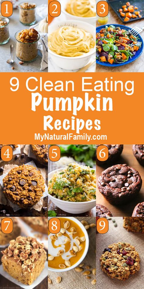 Clean Pumpkin Recipes, Clean Eating Pumpkin Pie, Clean Eating Pumpkin Recipes, Paleo Pumpkin Recipes, Pumpkin Recipes Dinner, Canned Pumpkin Recipes, Clean Eating Dessert Recipes, Pumpkin Recipes Healthy, Clean Eating Desserts