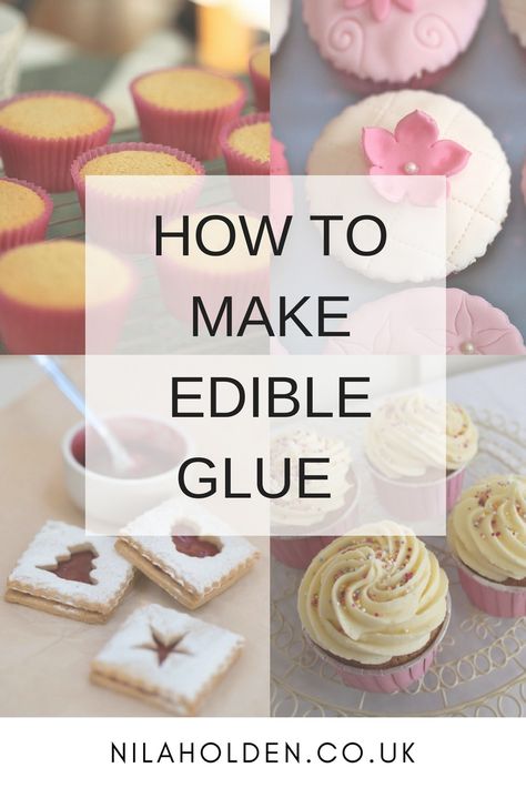 Sugar Glue Recipe, Stiff Buttercream Frosting Recipe, Fondant Tips, Gingerbread House Recipe, Diy Edible, How To Make Frosting, Cookie Business, Edible Glue, Wedding Cake Recipe