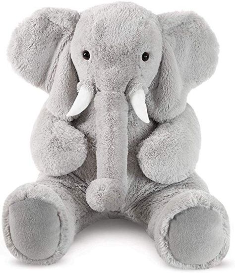 Amazon.com: Vermont Teddy Bear Giant Stuffed Animals - Elephant Stuffed Animal, 4 Foot, Cuddle: Toys & Games Vermont Teddy Bears, Giant Stuffed Animals, Elephant Plush Toy, Large Stuffed Animals, Elephant Stuffed Animal, Elephant Pillow, Elephant Toy, Elephant Plush, Elephant Lover