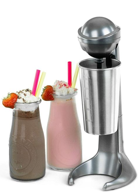 Iced coffee Americano espresso latte cappuccino flat white chocolate strawberry banana vanilla milkshake Retro Milkshake, Milkshake Maker, Smoothie Protein, Milkshake Machine, Milkshake Flavours, Ice Cream Smoothie, Mixer Machine, Electric Hand Mixer, Protein Shake Smoothie