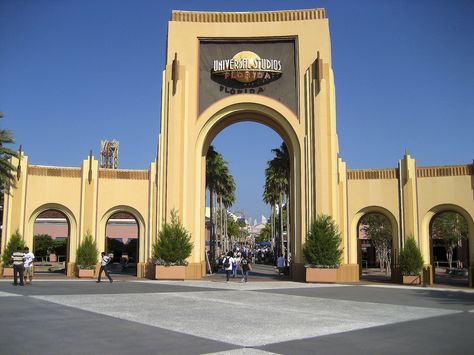 Universal Studios, Florida The entrance gate to Universal Studios Florida taken during park opening. Universal Studios Florida is a theme park located in Orlando, Florida. Opened on June 7, 1990, the park's theme is the entertainment industry, in particular movies and television. Universal Studios Florida inspires its guests to "ride the movies", and it features numerous attractions and live shows. The park is one component of the larger Universal Orlando Resort. In 2016, the... Universal Studios Outfit, Blue Man Group, Universal Studios Florida, Universal Orlando Resort, Diagon Alley, Universal Studios Orlando, Universal Studios Hollywood, Busch Gardens, Orlando Resorts