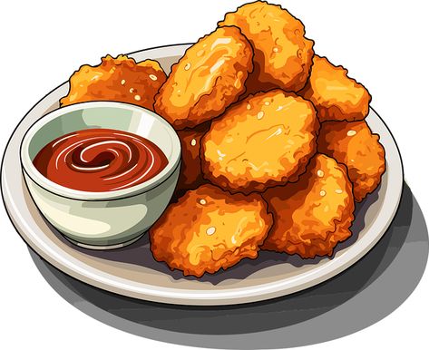 Download this free vector of Ai Generated Chicken Nuggets from Pixabay's vast library of royalty-free stock images, videos and music. Chicken Nuggets Drawing, Chicken Nugget Drawing, Nugget Drawing, Cooking Stickers, Food Magnets, Cute Cartoon Food, Food Vector, Cartoon Food, Food Clipart