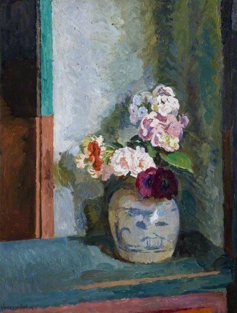 Women Artist, Duncan Grant, Vanessa Bell, Painting Of Flowers, Flowers In A Vase, Virginia Woolf, Art Uk, Still Life Art, Ginger Jar