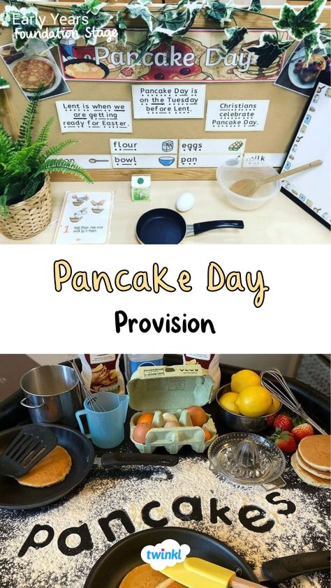 Eyfs pancake day provision and activities. Thanks to @bee_earlyyears @theplayroommarple Shrove Tuesday Eyfs, Pancake Games For Kids, Pancake Day Eyfs, Pancake Day Crafts For Toddlers, Pancake Day Activities For Children, Pancake Day Eyfs Activities, Pancake Day Activities, Pancake Day Crafts, Tuesday Activities