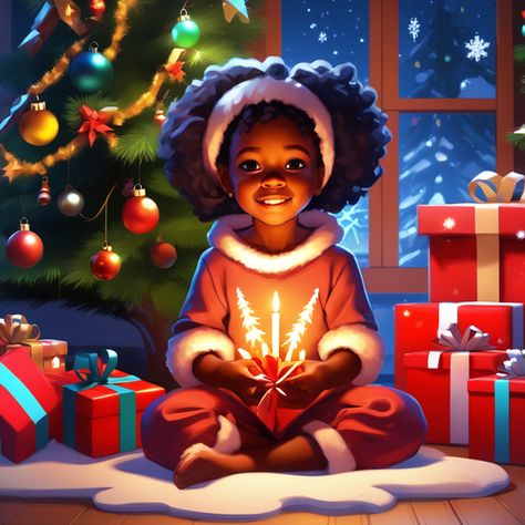 African American Christmas, American Christmas, No Background, Christmas Clipart, One Image, Create Art, Image Generator, Social Media Posts, Christmas Magic