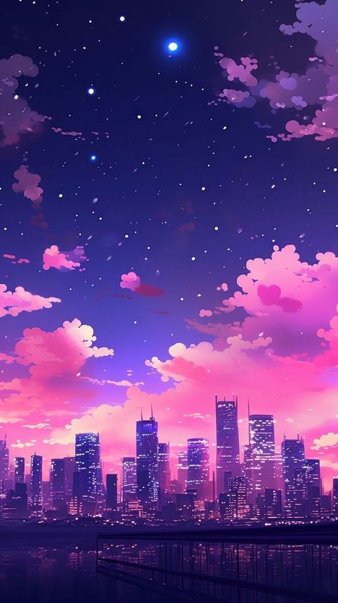 Aesthetic city skyline wallpaper architecture astronomy cityscape. AI generated Image by rawpixel. | premium image by rawpixel.com / Minty Clouds Iphone Wallpaper, Iphone Wallpaper Purple, City Skyline Wallpaper, Wallpaper Architecture, Skyline Wallpaper, Themed Wallpapers, Purple City, Cityscape Wallpaper, Vaporwave Wallpaper