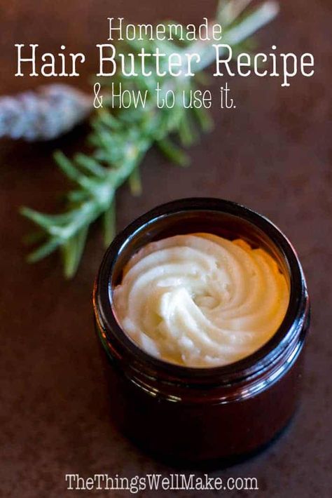 Homemade Hair Butter, Hair Butter Recipe, Romantic Hair, Homemade Hair Mask, Hair Cosmetics, Hair Butter, Hair Care Remedies, Natural Beauty Treatments, Best Hair Mask