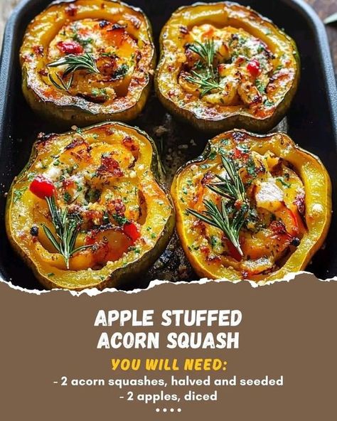 Acorn Squash And Apple Soup, Apple Stuffed Acorn Squash, Stuffed Acorn Squash, Healthy Substitutions, Easy Eat, Giada De Laurentiis, Acorn Squash, Light Recipes, Fruits And Veggies