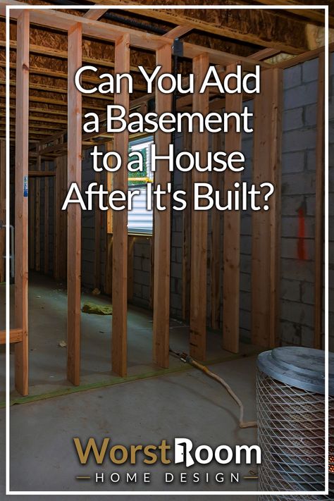 Can You Add a Basement to a House After It's Built? Add Basement To House, Building A Basement Under A House, Basement Under Garage, Addition With Basement, Adding A Basement To A House, Adding Basement To Existing House, Basement Addition Ideas, How To Build A Basement, Partial Basement Ideas