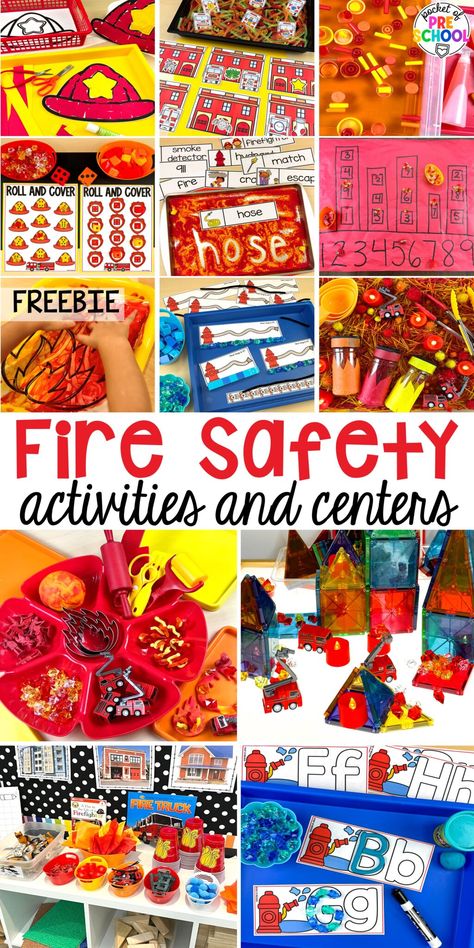 Fire Safety Activities for Preschool, Pre-K, & Kindergarten 29 Fire Kindergarten Activities, First Responder Crafts Preschool, Firefighter Activity Preschool, Fire Safety Centers Preschool, Firefighters Activities For Preschool, Kindergarten Food Activities, Prek Fire Safety, Fire Safety Week Preschool Activities, Fire Safety Art Preschool