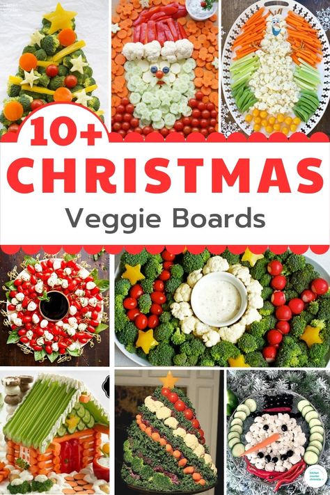 Vegetable Board Christmas, Xmas Tree Veggie Platter, Christmas Fruit Side Dishes, Kids Christmas Veggie Tray, Snowman Vegetable Tray, Veggie Tray For Christmas Party, Christmas Appetizers Veggie Tray, Christmas Tree Veggie Tray Platter Ideas, Veggies Christmas Tree