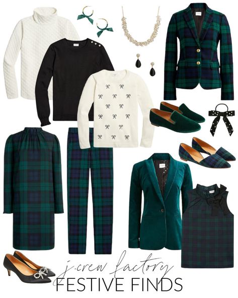 Tartan Plaid Outfit Women, Blackwatch Plaid Outfit, Holiday Plaid Outfit, Black Watch Plaid Outfit, Classic Christmas Outfit, Tartan Outfit Women, Black Watch Plaid Christmas, Blue Christmas Outfit, Casual Christmas Eve Outfit