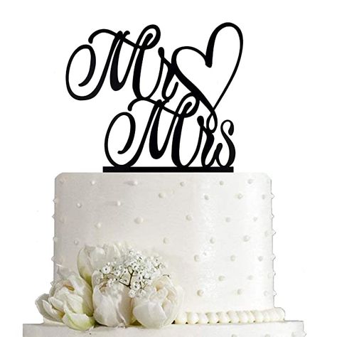 Amazon.com: Mr and Mrs Cake Topper, Bride And Groom Sign Wedding Engagement Cake Toppers Decorations (Black Acrylic) : Grocery & Gourmet Food Bride And Groom Sign, Mr And Mrs Cake Topper, Mr And Mrs Cake, Mr Mrs Cake Toppers, Groom Sign, Engagement Cake Toppers, Engagement Cakes, Bride Photo, Sign Wedding