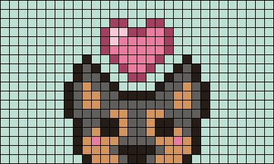 German Shepherd Pixel Art, Alpha Knot, Pixel Art Dog, Dog Pixel Art, Pixel Dog, Graph Notebook, Hama Art, Canine Drawing, Seed Bead Jewelry Patterns