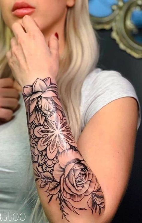 Mangas Tattoo, Cat Tattoos, Tattoos Geometric, Tiny Tattoo, Full Sleeve Tattoos, Tattoo Designs For Girls, Diy Tattoo, Arm Tattoos For Women, Tattoo Feminina