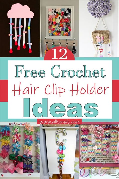 12 DIY Hair Clip Holder Ideas For Ladies Crochet Hair Clip Organizer, Hair Assesories Organizer Diy, Organize Claw Clips, Crochet Hair Clip Holder, Diy Claw Clip Holder, Crochet Claw Clip Holder, Diy Claw Clip Organizer, Hair Clip Storage Ideas, Hair Clip Holder Diy