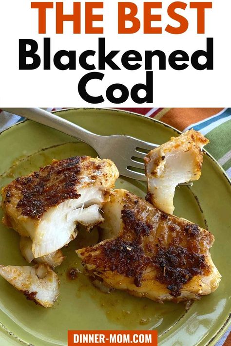 Cod On Stove Top, Cod Fish Recipes Stove Top, How To Cook Cod Fillets Stove Top, Stove Top Cod Recipes, Blackened Cod Recipes, Blackened Cod, Cod Dishes, Cod Fillets, Cod Fish Recipes