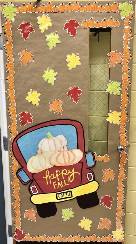 30 AMAZING FALL CLASSROOM DOOR DECORATIONS - Stylin by Sarita Leaf Classroom Door Ideas, Fall Thanksgiving Classroom Door, Fall Ideas For Classroom Door, October Door Decorations Classroom Preschool, Fall Classroom Door Ideas Kindergarten, Pre K Fall Door Ideas, Cute Classroom Ideas Kindergarten, Fall Door Decorations Classroom October, Preschool Fall Door Decorations