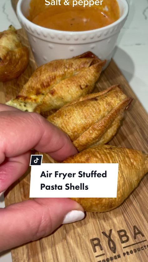 Air Fryer Pasta, Italian Night, Pasta Shells, Stuffed Pasta Shells, Ricotta Cheese, 1 Egg, Shredded Cheese, Minced Garlic, Oregano