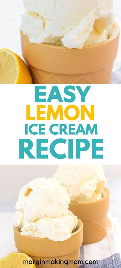 Homemade Lemon Ice Cream, Lemon Ice Cream Recipe, Condensed Milk Ice Cream, 2 Ingredient Ice Cream, 3 Ingredient Ice Cream, Whipped Cream Desserts, Benefits Of Lemon, Lemon Bar, Milk Dessert