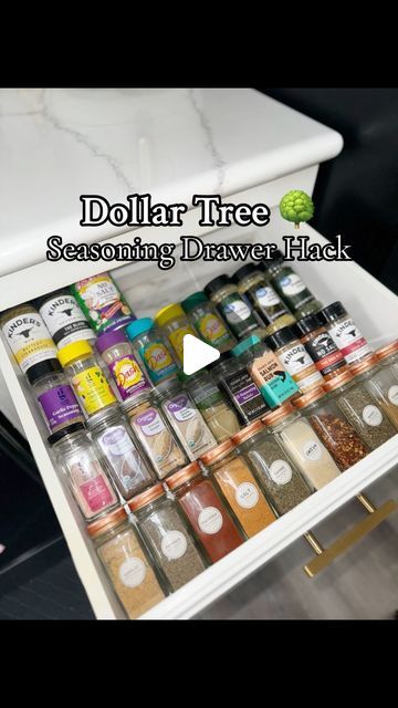 40K views · 2.3K likes | Raven ✨ on Instagram: "Easy Dollar Tree Seasoning Drawer Hack

Now all I need is some cute seasoning jars! 

#dollartree #dollartreefinds #dollartreediy #dollartreehacks #seasoningdrawer #organizationideas #organization #organizationhacks #kitchenorganization #homeorganization #organizewithme #asmr #asmrorganizing #asmrcommunity #kitchenhacks #clorox" Dollar Tree Spice Rack Ideas, Dollar Tree Drawer Organization, Dollar Tree Spice Organization, Seasoning Drawer, Spice Organization Diy, Seasoning Organization, Drawer Spice Rack, Seasoning Jars, Power Tool Organizer