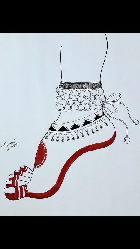 Chilanka Drawings, Indian Culture Dance, Indian Culture Drawing, Culture Drawing, Art Indian, Tattoo Black, Indian Culture, Mandala Design Art, Red Art