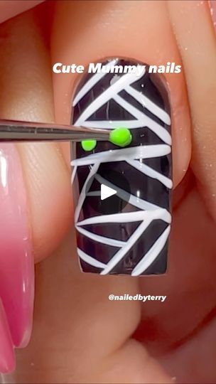 19K views · 3.5K reactions | Easy Halloween mummy nail art #mummynails #easyhalloween #easynailart #nails #nailart #explore #explorepage #gelnails #nailedbyterry #wakeupandmakeup #shortnails #halloween | Terry Nguyen | moon blues · Halloween Waltz Halloween Mummy Nails, Mummy Nail Art, Mummy Nails, Halloween Mummy, Easy Nail Art, Easy Halloween, Waltz, Nails Nailart, Short Nails