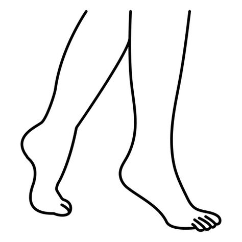 Leg Drawing Ideas, How To Draw A Leg, Leg Outline, Legs Illustration, Leg Illustration, Leg Drawing, Legs Drawing, Human Legs, Body Outline