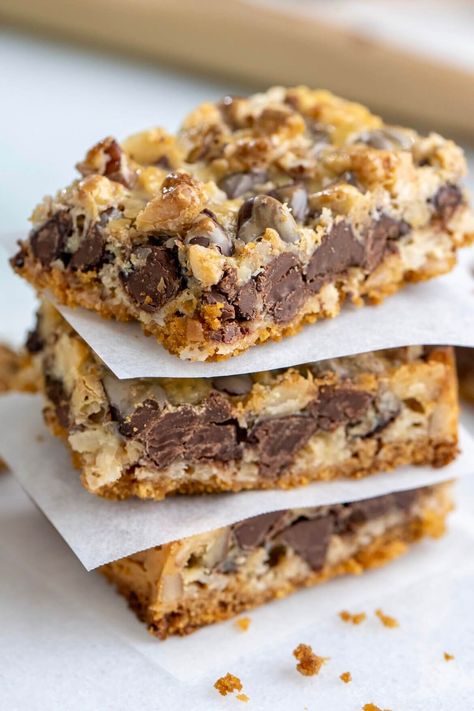 Magic Six Layer Bars (only 6 ingredients!) – The Fountain Avenue Kitchen Cookies For Bake Sale, Holiday Dessert Platter, Seven Layer Cookies, Holiday Entertaining Food, Magic Cookie Bars, Layer Bars, Magic Bars, Cookie Platter, Dessert Platter