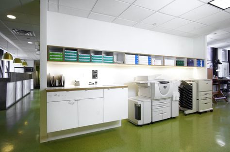 Green Office Decor, Printer Station, Coworking Design, Design Problems, Printer Cabinet, Digital Printing Services, Green Office, Office Renovation, Office Nook