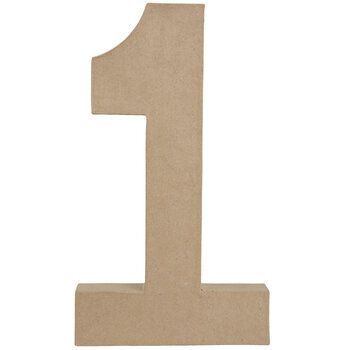 Paper Mache Number 1 - 16" Magazine Cutouts, Hobby Lobby Store, Dragon Decor, Diy Projects Videos, Brown Kraft Paper, Cool Lettering, Art Trends, Needle Art, College Graduation