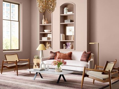 Pink Paint Colors, Sherwin Williams Colors, Coloring Images, Pink Living Room, Room Paint Colors, Paint Brands, Paint Colors For Living Room, Pink Walls, Living Room Paint