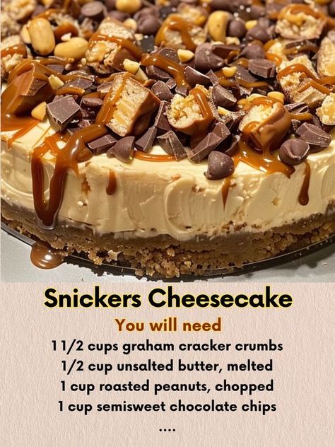 Snickers Cheesecake, Homemade Biscuits Recipe, Biscuits Recipe, Homemade Biscuits, Caramel Recipes, Cream Cheese Recipes, Cheesecake Bars, Creamy Texture, Holiday Food