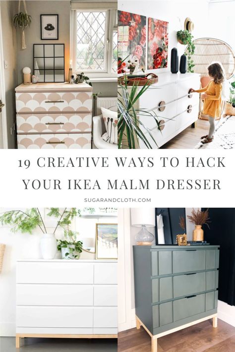 Get inspired with these clever Ikea Malm Dresser hacks that will turn an ordinary piece into a statement-worthy furniture item. Ikea Malm Dresser Hack Nursery, Malm 2 Drawer Hack, Adding Legs To Ikea Malm Dresser, Diy Ikea Malm Dresser, Ikea Malm Bedroom Ideas, Malm Dresser Makeover, Malm Diy, Ikea Malm Dresser Hack, Malm Dresser Hack