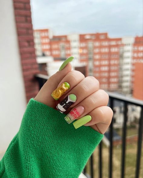 Shrek Nail Art, Shrek Nails, Are We There Yet, Autumn Nail, Disney Nails, Autumn Nails, Shrek, Nail Ideas, Nail Inspo