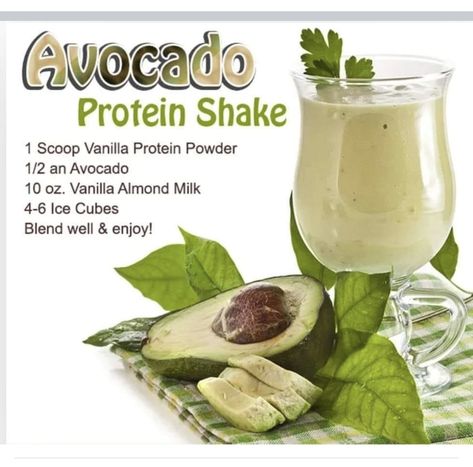 Eggnog Protein Shake, Health Protein Shakes, Oreo Protein Shake, Visalus Recipes, Avocado Protein, Mocha Protein Shake, Shake Ideas, Avocado Shake, Health Shakes