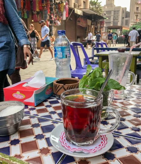 Tea, Khan El Khalili, Cairo, Egypt Cairo Egypt Food, North African Aesthetic Egypt, African Aesthetic, Tourism Design, Central Park Manhattan, Food To Try, Abu Simbel, Egypt Culture, Outdoor Restaurant Design