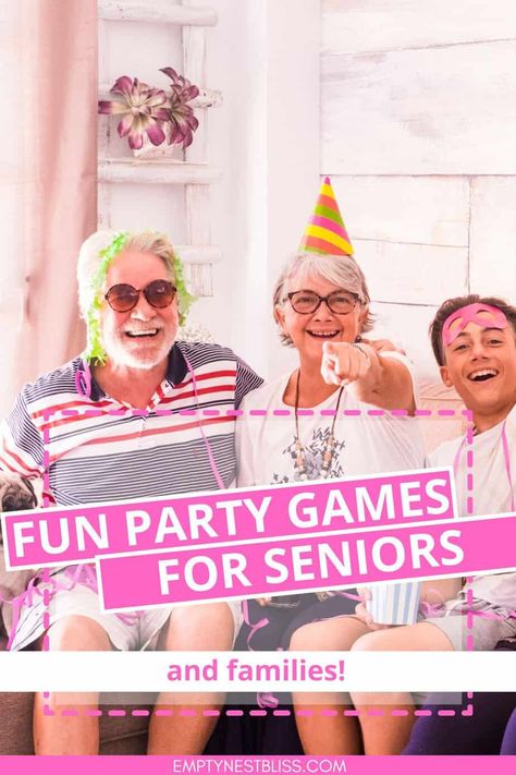 20 Fun Party Games For Seniors (And All Ages) To Enjoy - Empty Nest Bliss Party Games For Seniors, Games For Senior Citizens, Party Games To Play, Games For Seniors, Senior Citizen Activities, Easy Party Games, Lady Games, Picnic Games, Dinner Party Games